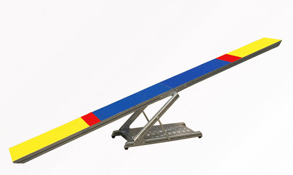 Handlers Choice 12' Competition Aluminum Teeter with Adjustable Height and Weight Tray
